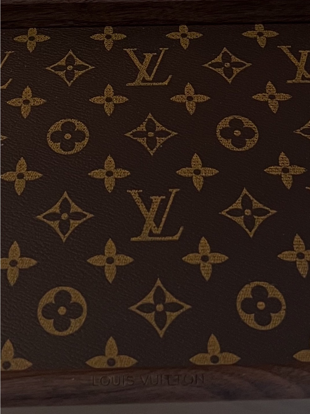 Louis Vuitton Monogram Wood Serving Tray in Brown and Gold - Picture 2 of 3